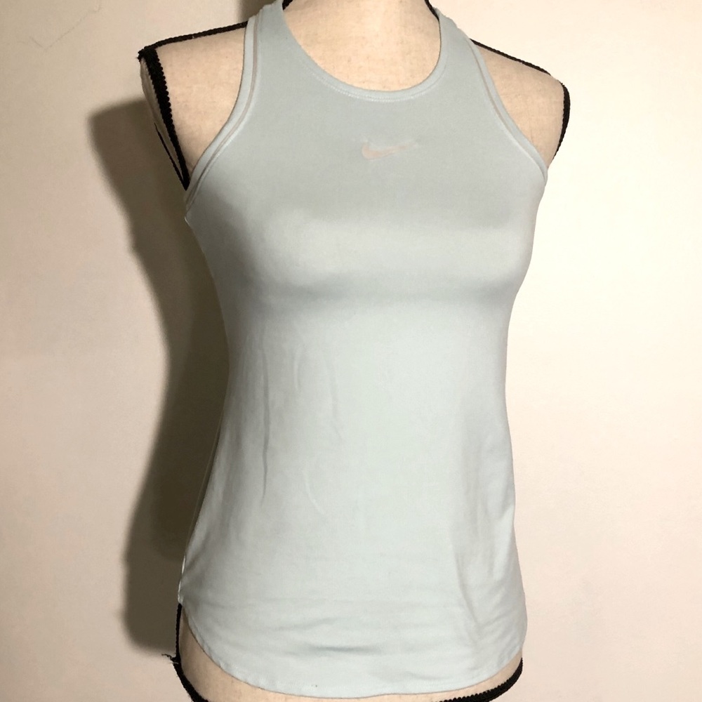Nike dri-fit mint baby blue with light pink piping racer back tank size large